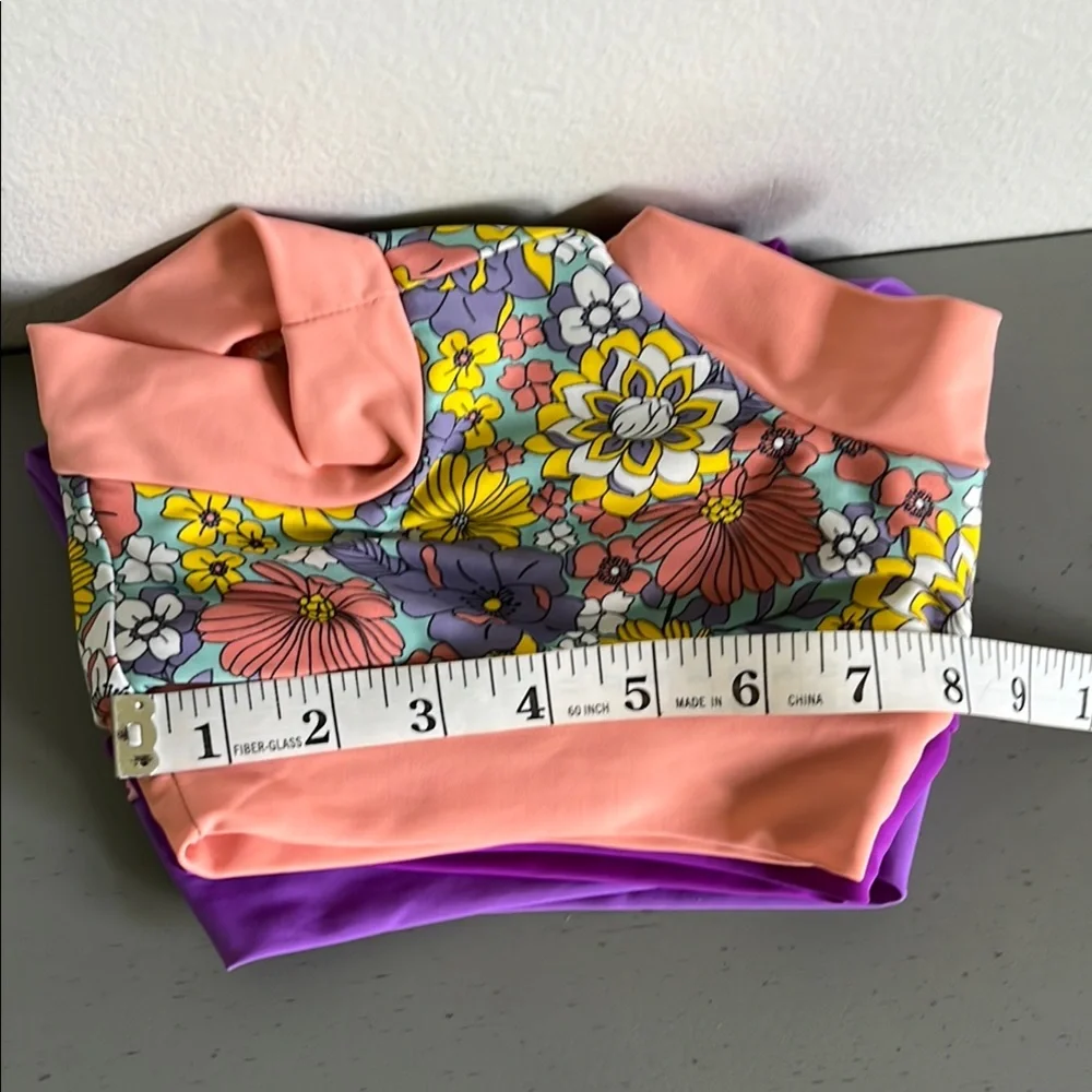 Infant Swim Diapers Reusable Floral and Solid Color Shorts Set